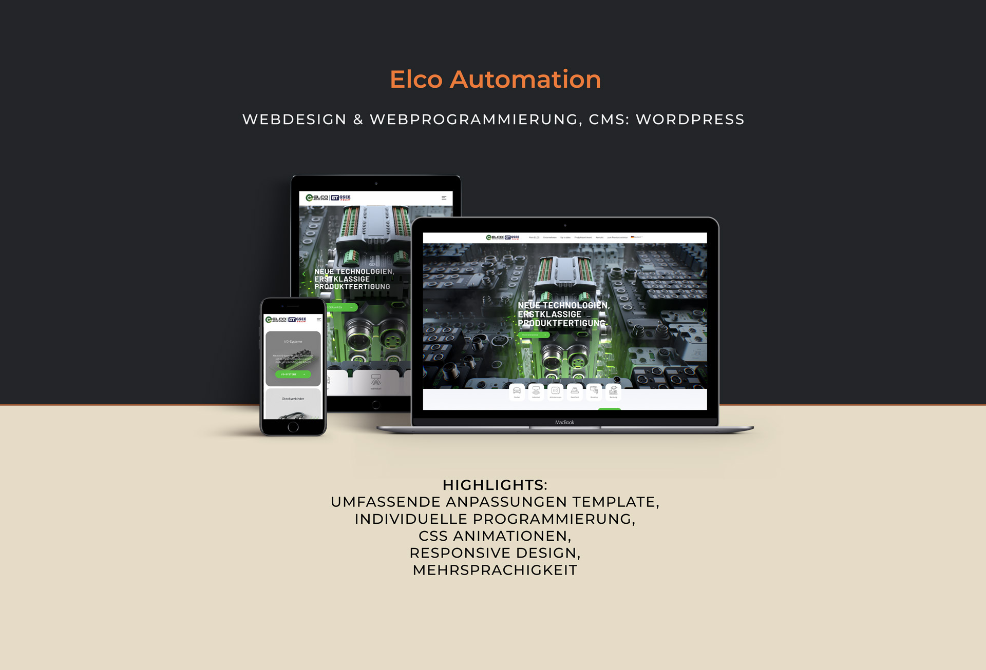 Websiteprojekt ELCO Automation