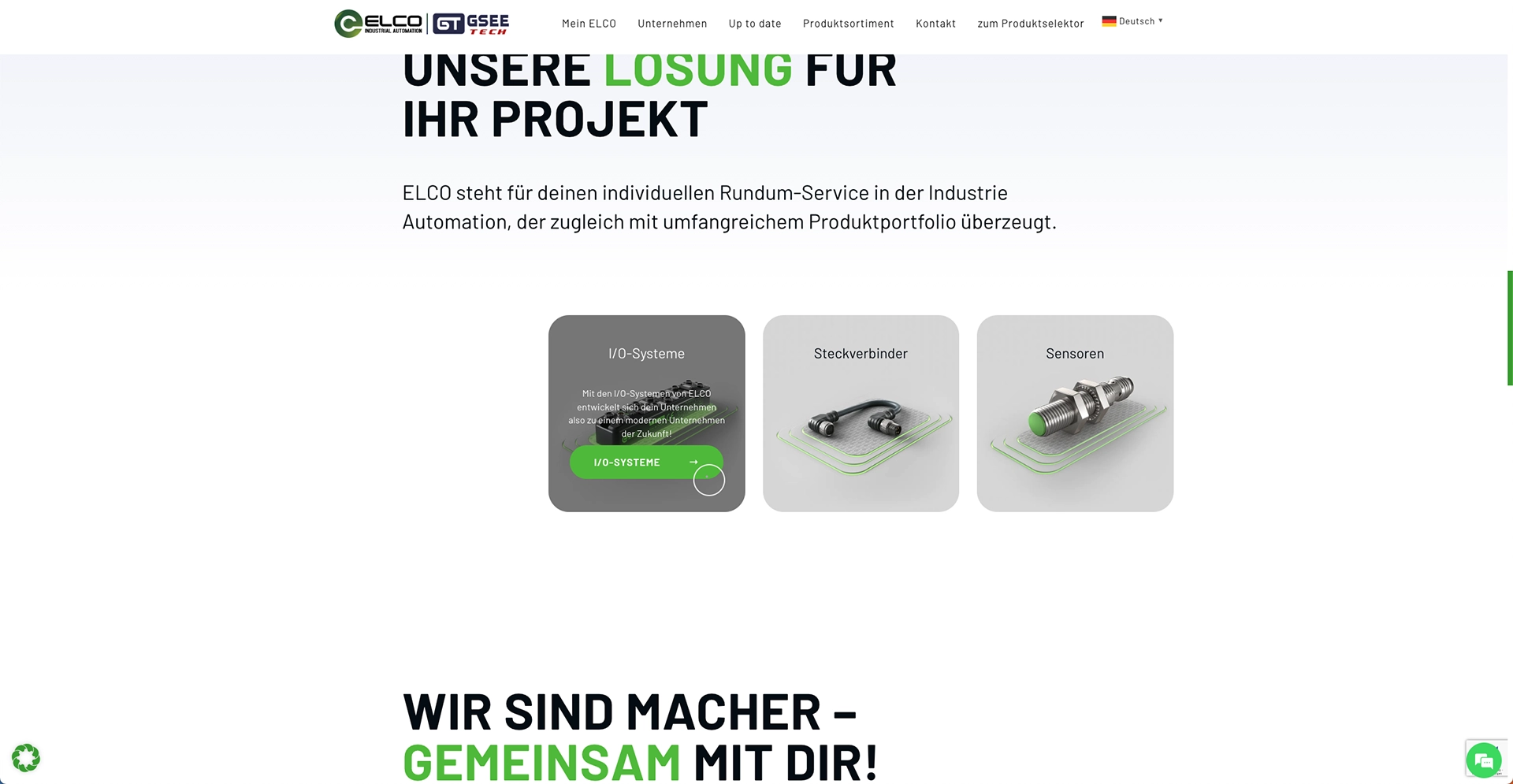 Websiteprojekt ELCO Automation