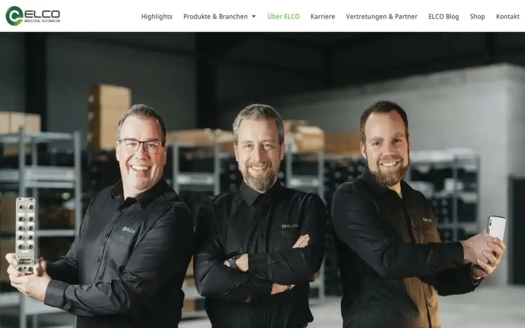 Corporate Website für ELCO Industrie Automation